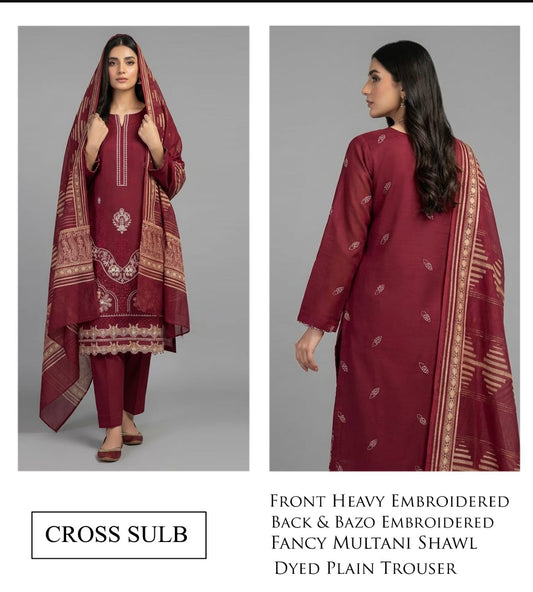 Embroidered Lawn 3pc