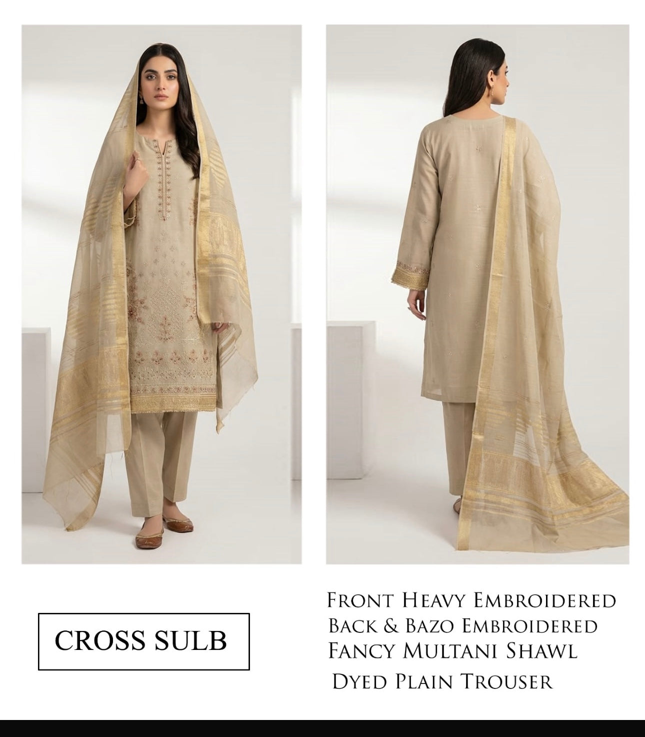 Embroidered Lawn 3pc